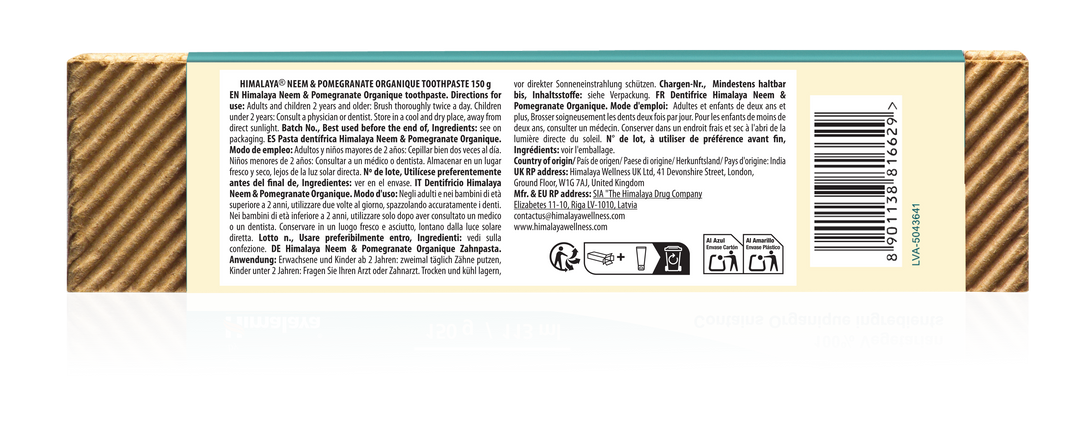 Himalaya Botanique Neem & Pomegranate Toothpaste - 150 g