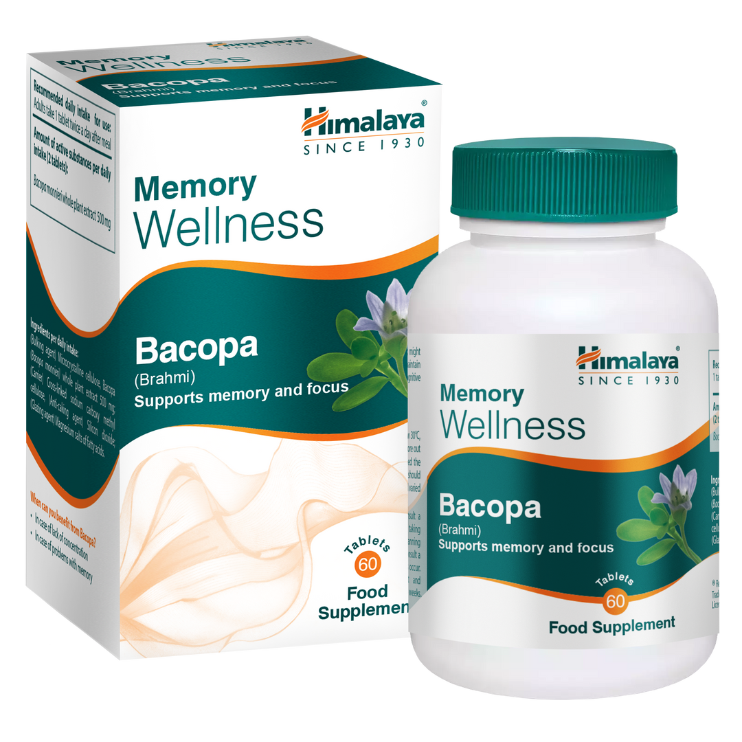 Himalaya Memory Wellness Focus Bacopa (Brahmi) - 60 Tablets