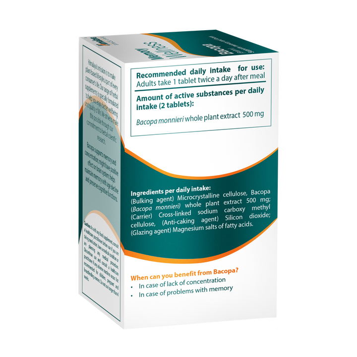 Himalaya Memory Wellness Focus Bacopa (Brahmi) - 60 Tablets