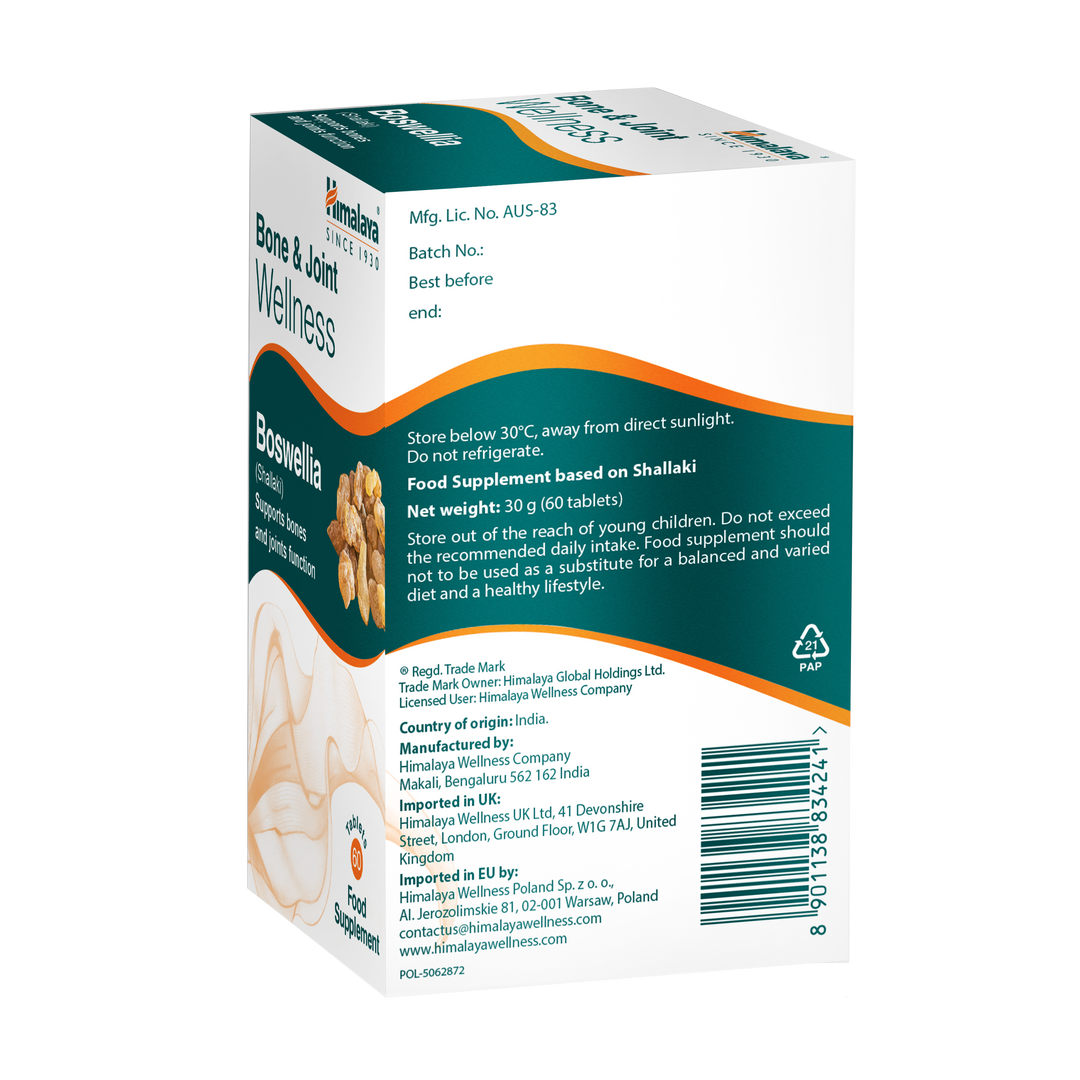 Himalaya Bone & Joint Wellness Boswellia - 60 Tablets