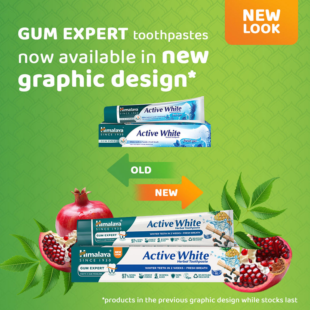 Himalaya Gum Expert Herbal Toothpaste - Active White Fresh Gel - 75 ml