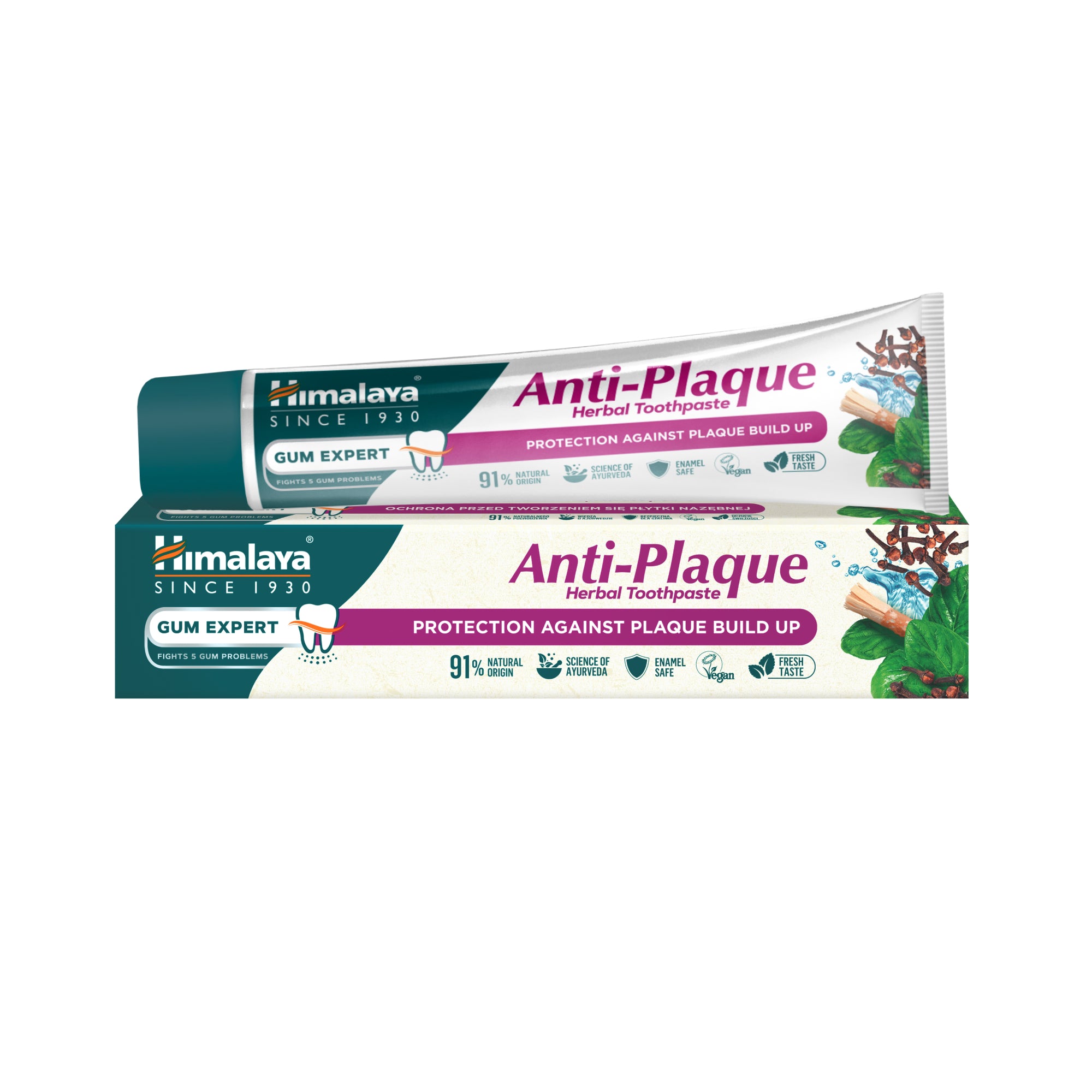 Himalaya Gum Expert Anti-Plaque Herbal Toothpaste - 75ml FOP
