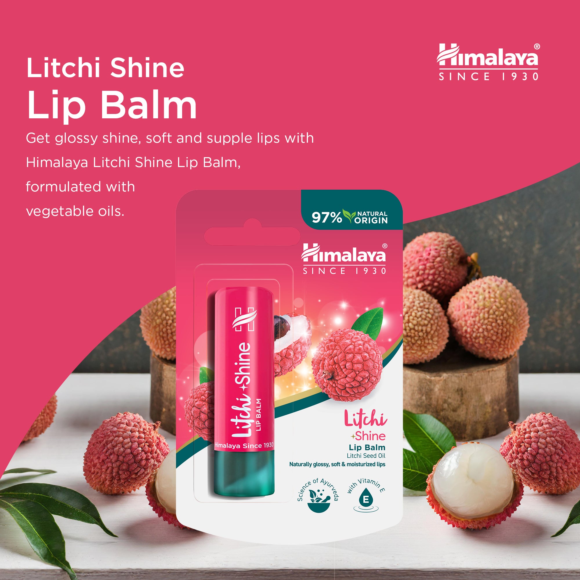 Himalaya Litchi Shine Lip Balm  4.5g