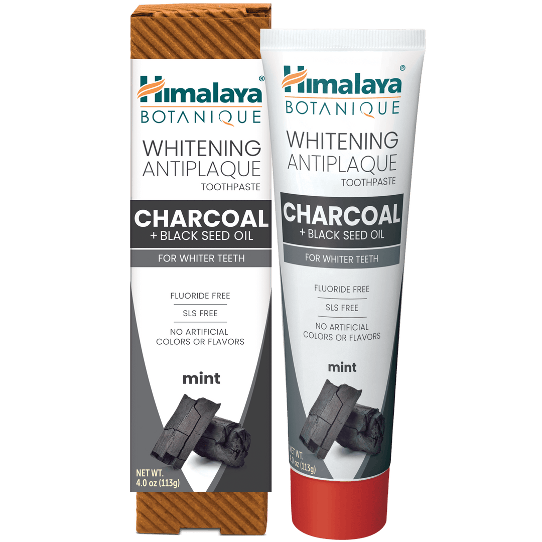 ๐ Himalaya Botanique Whitening Antiplaque Toothpaste Charcoal + Black Seed Oil 113G (100% off)