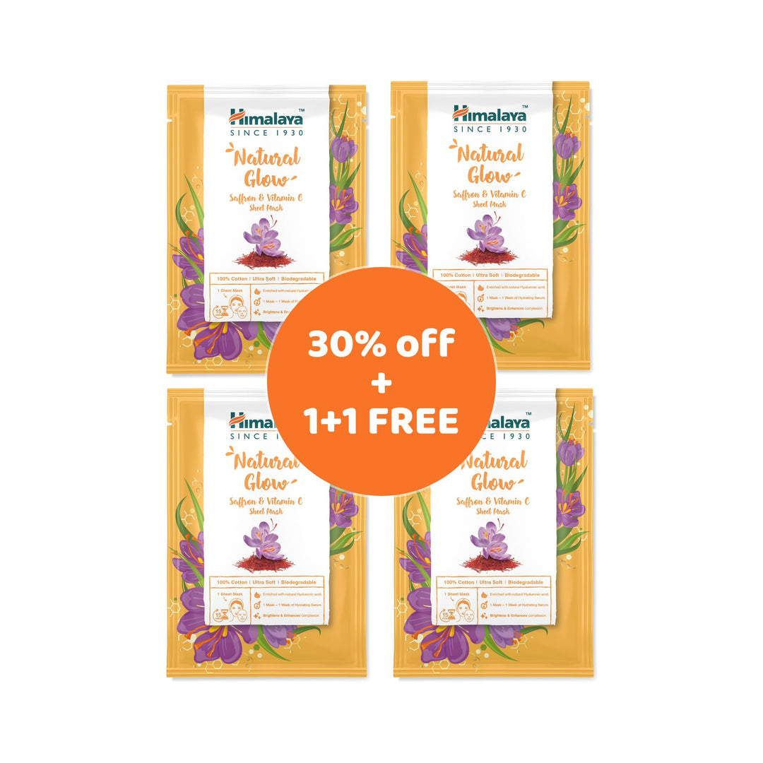 Himalaya Natural Glow Saffron & Vitamin C Sheet Mask - 30ml