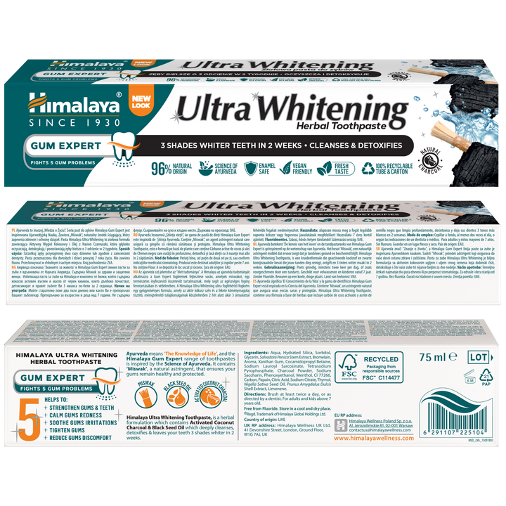 Himalaya Gum Expert Ultra Whitening Herbal Toothpaste - 75 ml