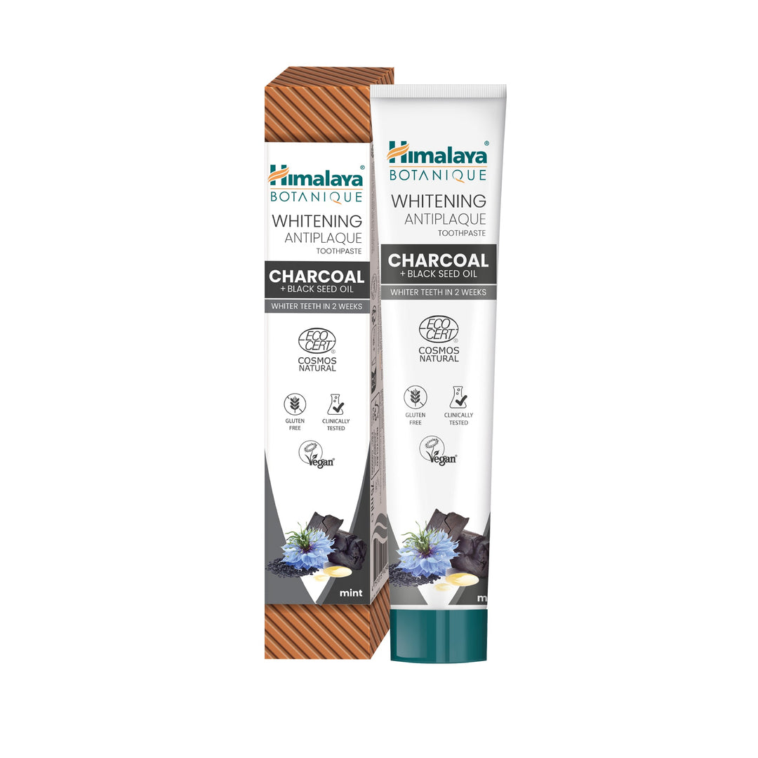 🎁 Himalaya Botanique Whitening Antiplaque Toothpaste Charcoal + Black Seed Oil 75 ml (100% off)