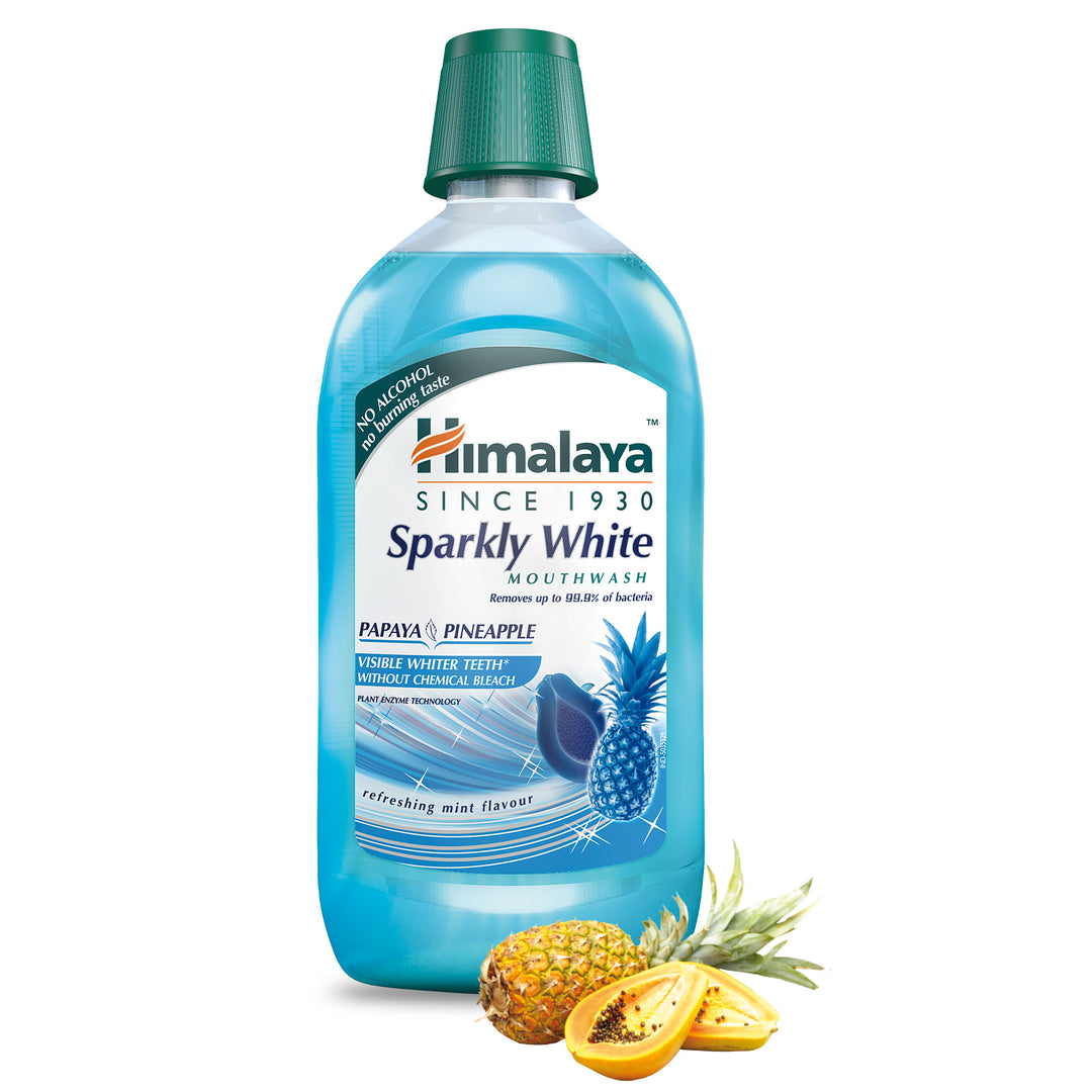 Himalaya Sparkly White Mouthwash - Gently Removes Surface Stains
