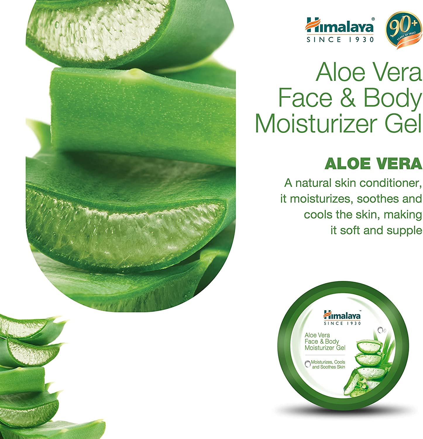 Himalaya Aloe Vera Face & Body Moisturizer Gel – 300ml (Pack of 2)