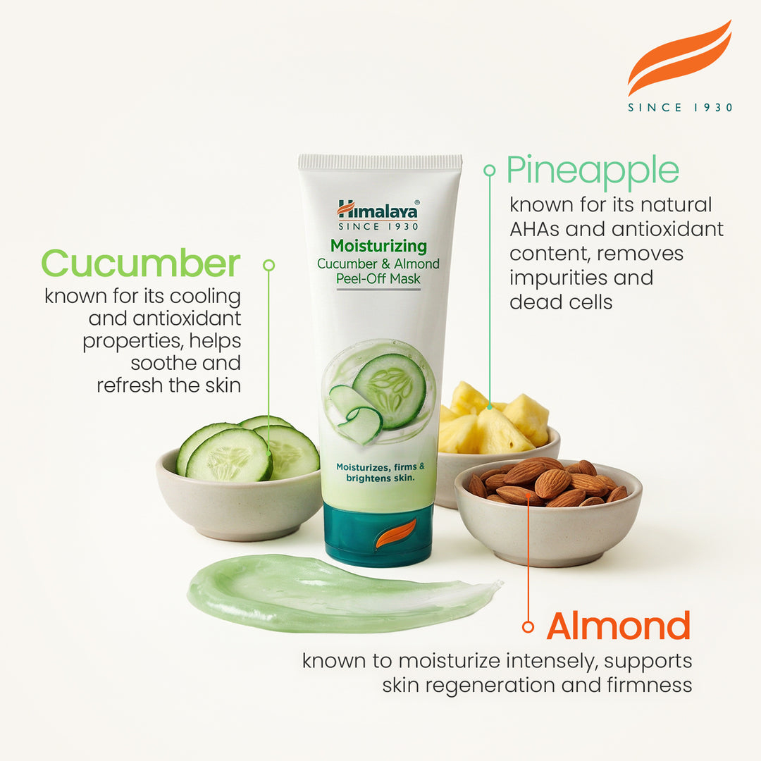 Himalaya Moisturizing Cucumber &amp; Almond Peel-off Mask - 75ml