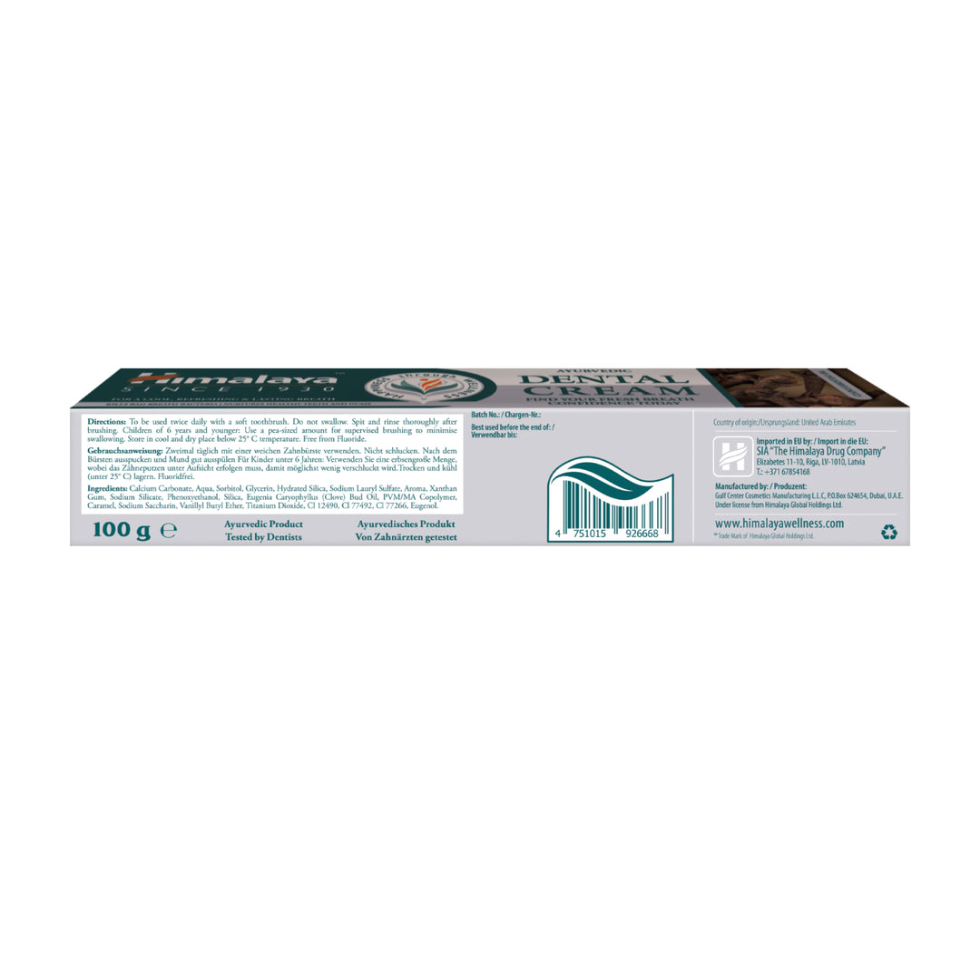 Himalaya Ayurvedic Dental Cream Herbal Toothpaste - Clove - 100 g