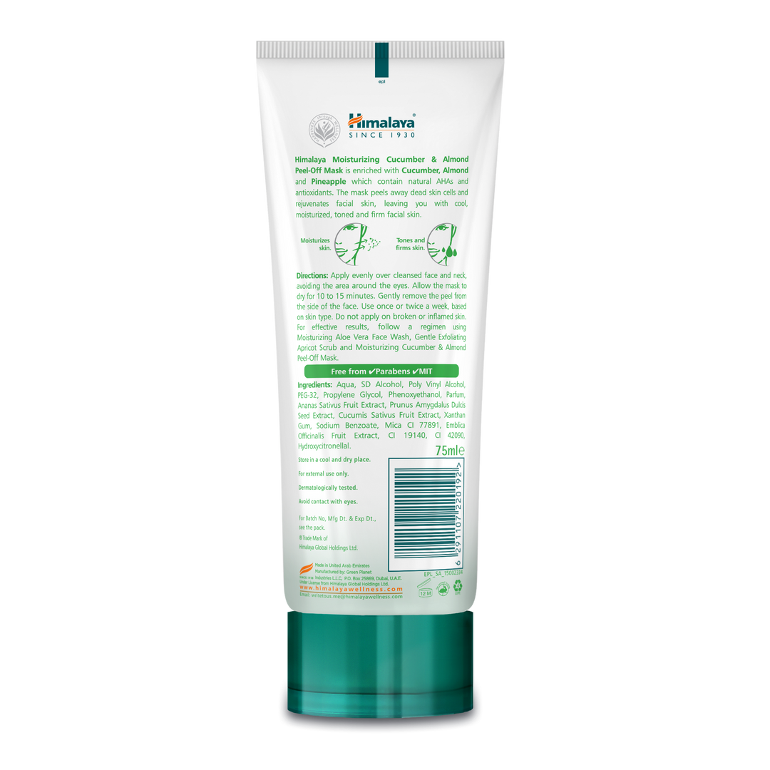 Himalaya Moisturizing Cucumber & Almond Peel-off Mask - 75ml