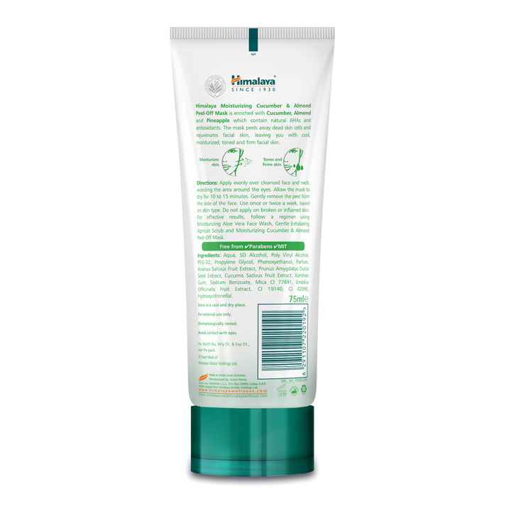 Himalaya Moisturizing Cucumber & Almond Peel-off Mask - 75ml