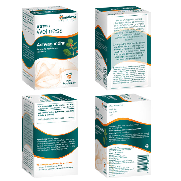 Himalaya Stress Wellness Ashvagandha - 60 Tablets