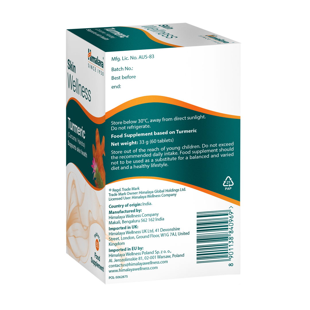 Himalaya Skin Wellness Turmeric - 60 Tablets