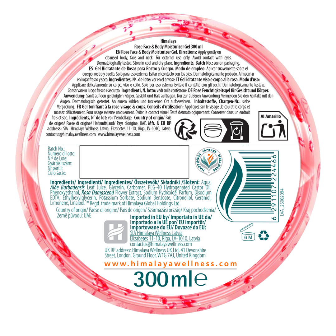Himalaya Rose Face & Body Moisturizer Gel - 300ml