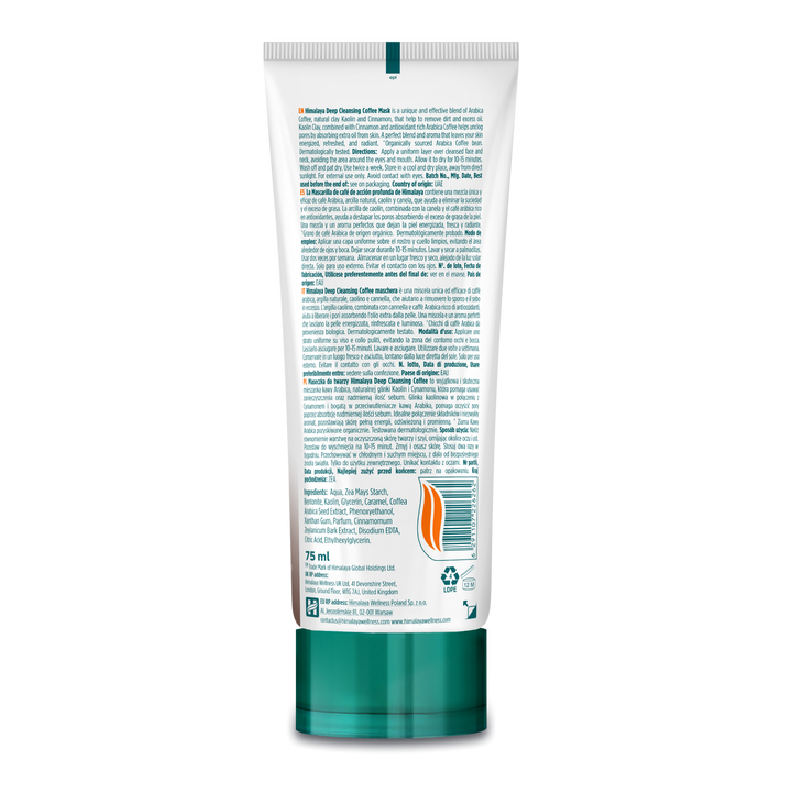 Himalaya Deep Cleansing Coffee Face Mask - 75ml