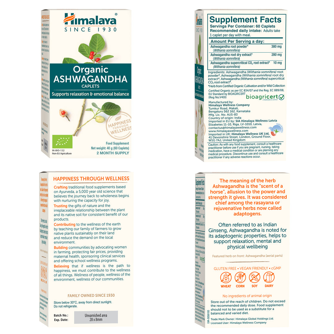 Himalaya Organic Ashwagandha (Indian Ginseng)