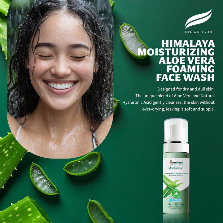 Himalaya Moisturizing Aloe Vera Foaming Face Wash, 150 ml