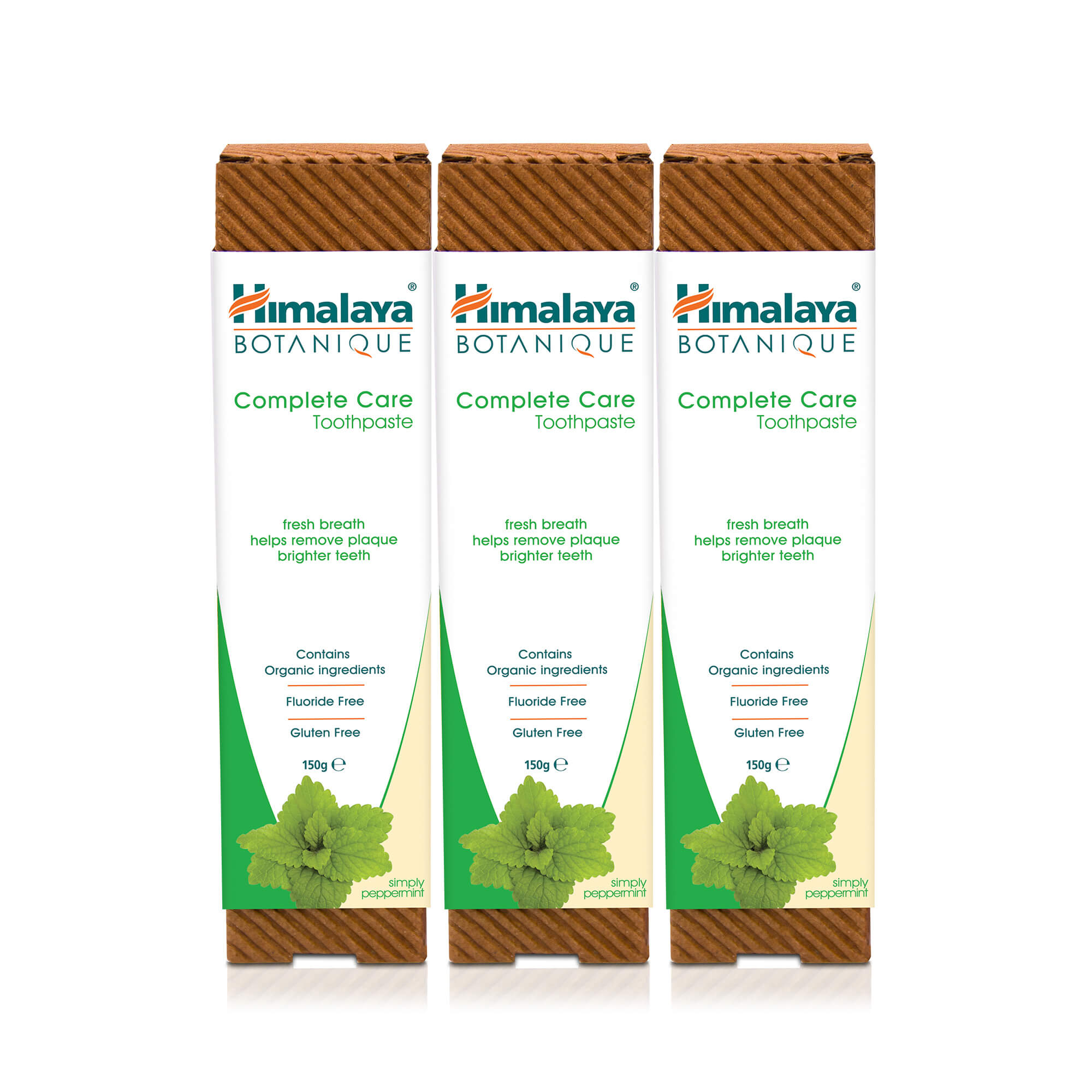 Himalaya BOTANIQUE Complete Care Toothpaste - Simply Peppermint - 150g (Pack of 3)