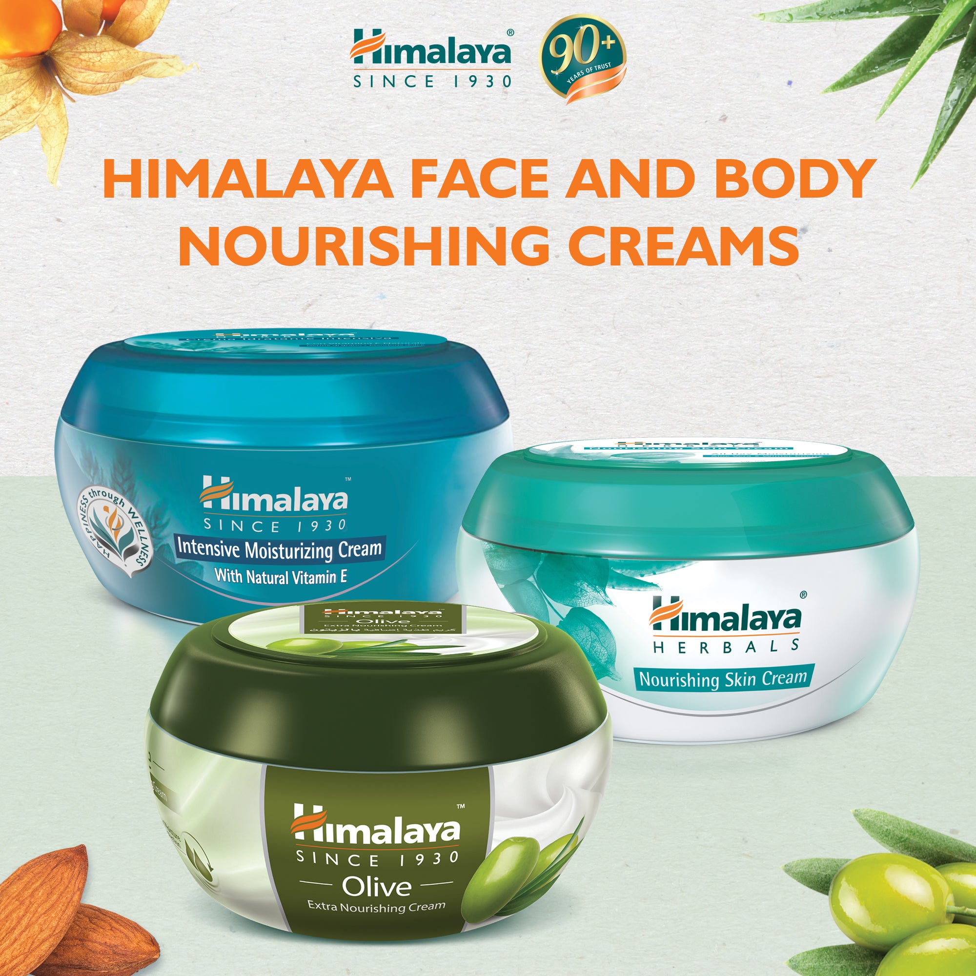 Himalaya Olive Extra Nourishing Cream - 50ml (Pack of 3)