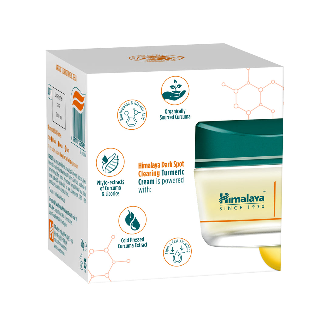 Himalaya Dark Spot Clearing Turmeric Cream 50ml - Box Side 2