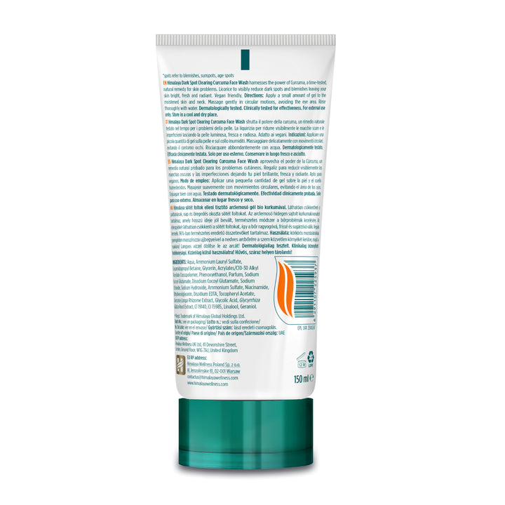 Himalaya Dark Spot Clearing Curcuma Face Wash 150ml BOP