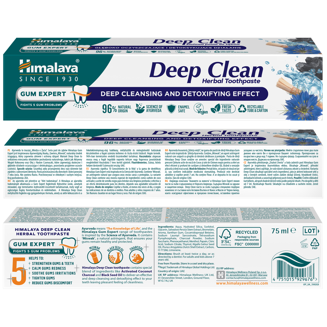 Himalaya Gum Expert Deep Clean Herbal Toothpaste - 75 ml