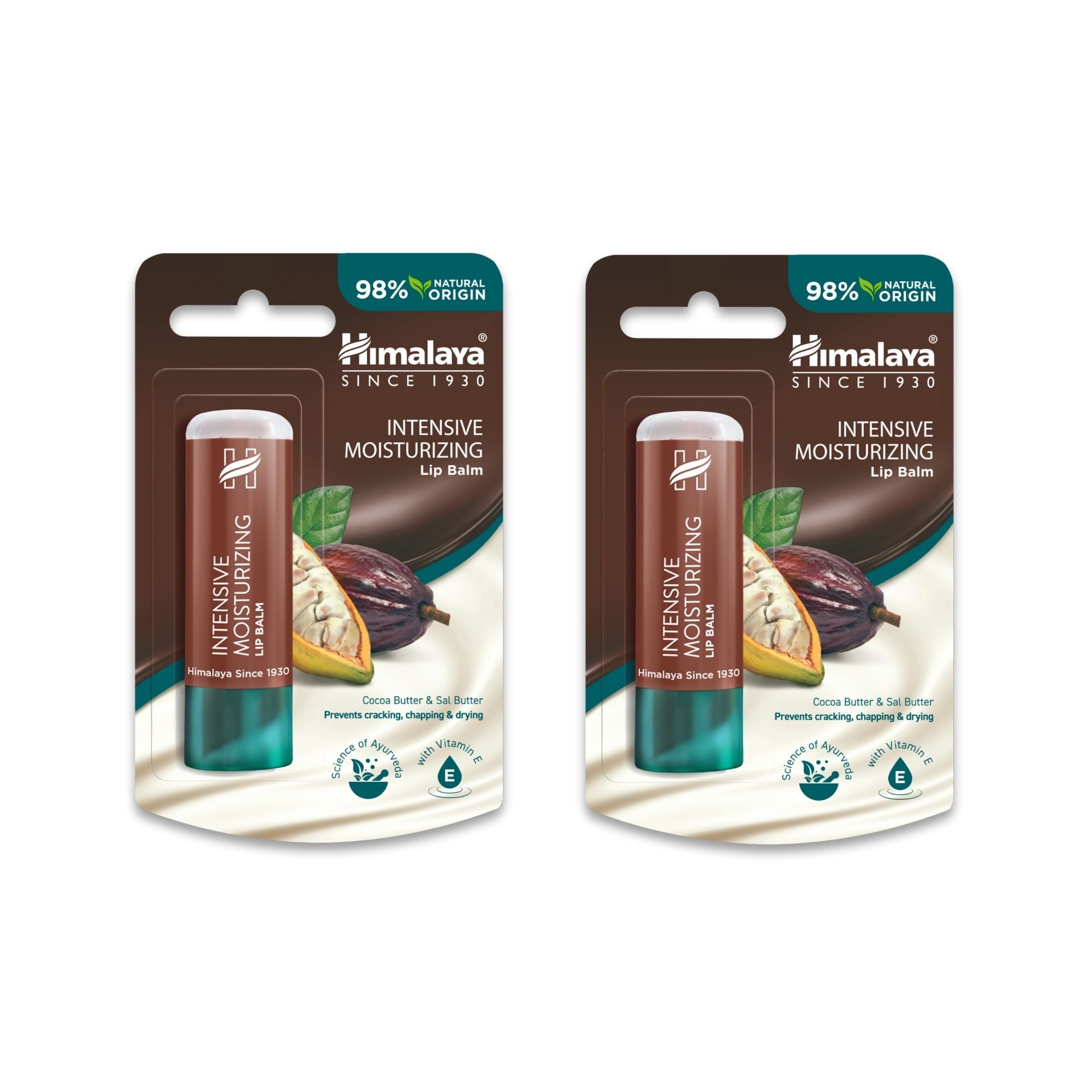Himalaya Intensive Moisturizing Cocoa Butter Lip Balm - 4.5 g (Pack of 2)