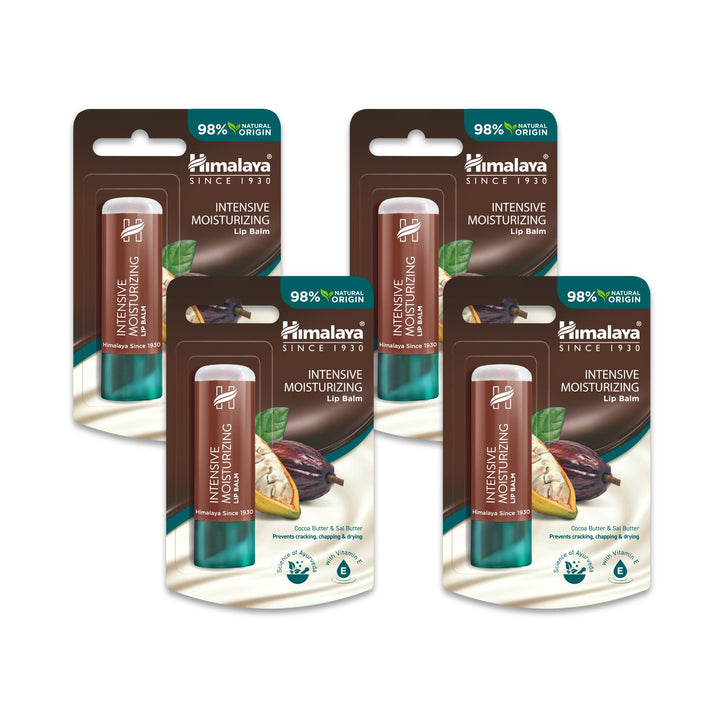 Himalaya Intensive Moisturizing Cocoa Butter Lip Balm - 4.5 g (Pack of 4)