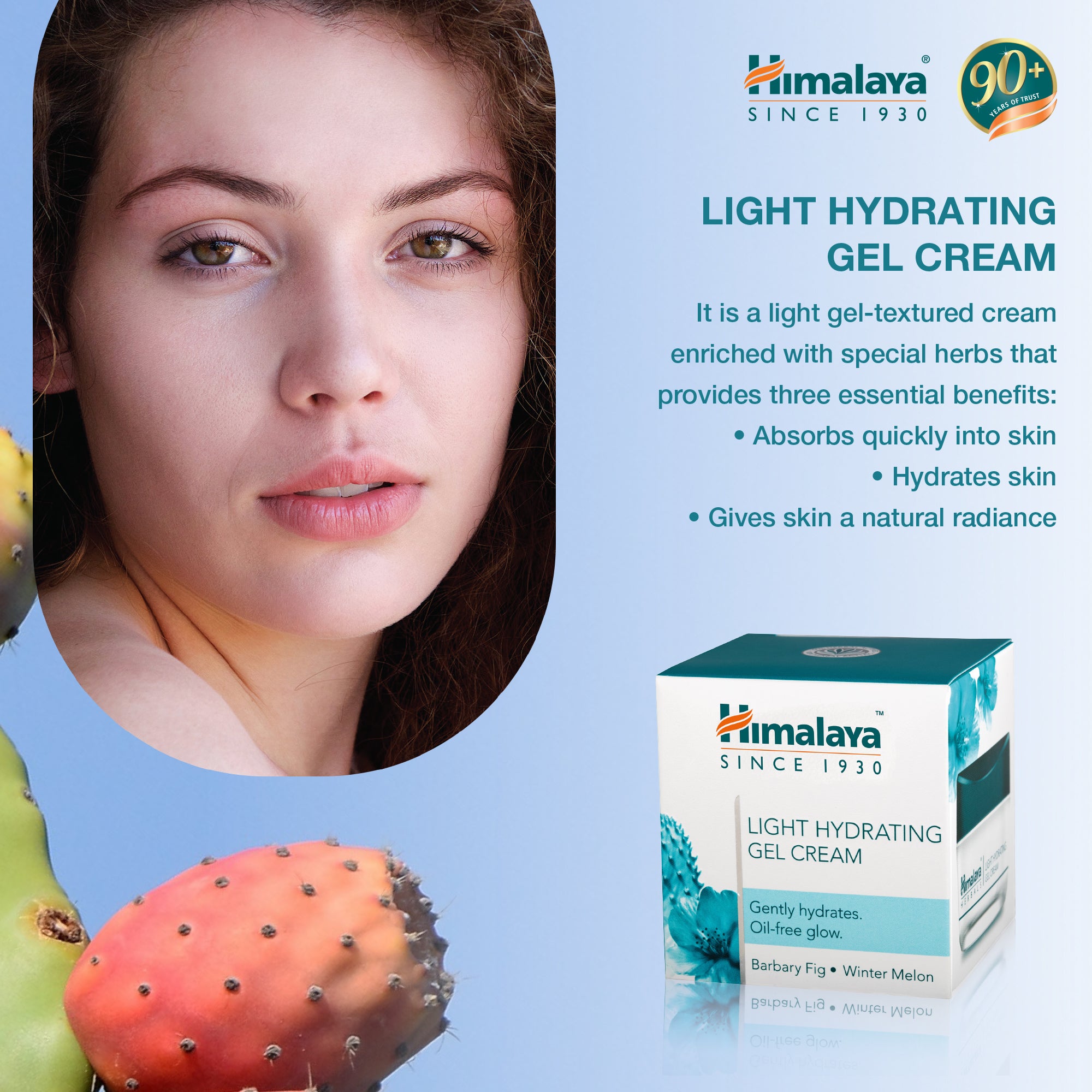 Himalaya Light Hydrating Gel Cream - 50g (Pack of 3)