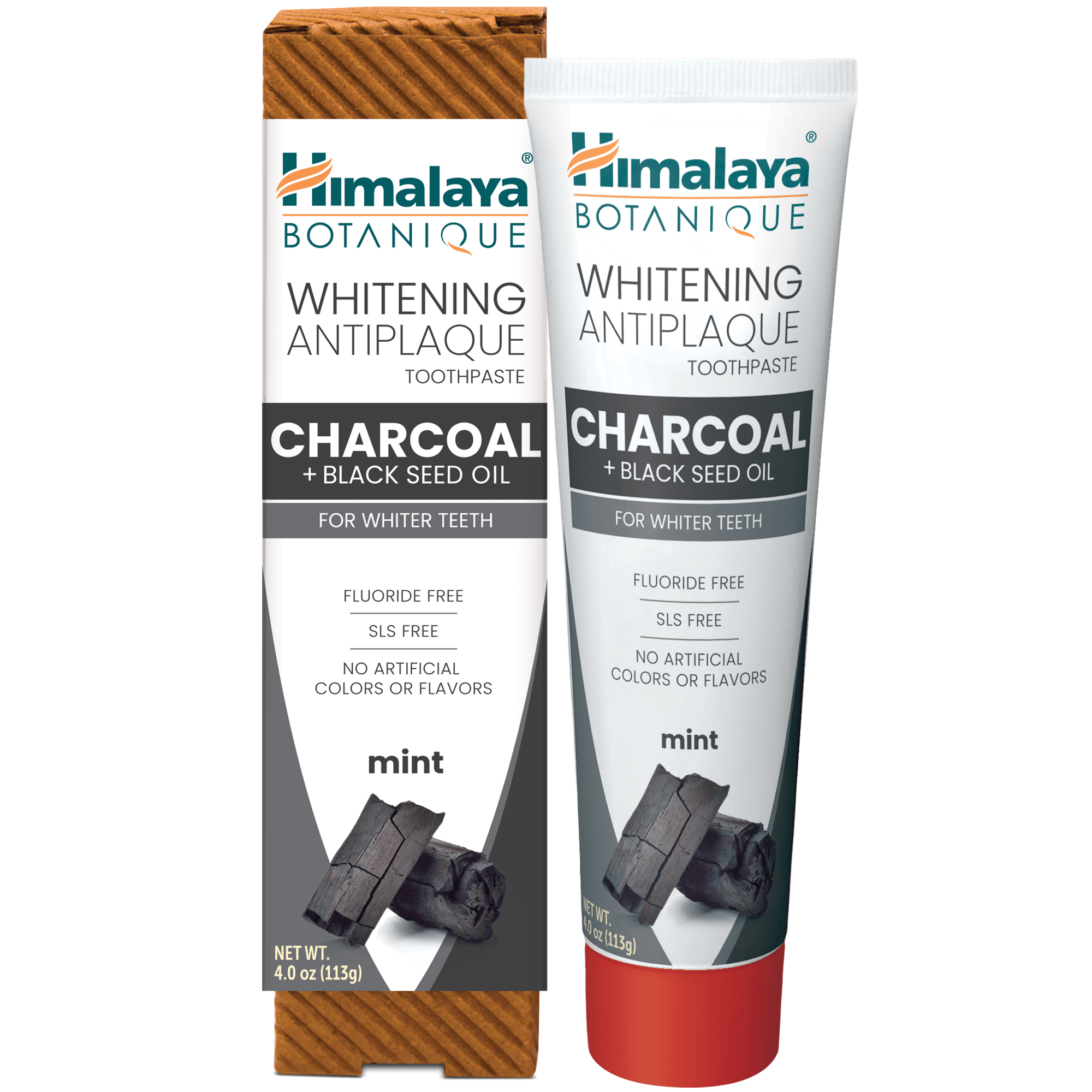 Himalaya Botanique Whitening Antiplaque Toothpaste Charcoal + Black Seed Oil 113G