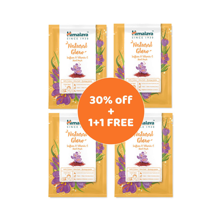 Himalaya Natural Glow Saffron & Vitamin C Sheet Mask - 30ml