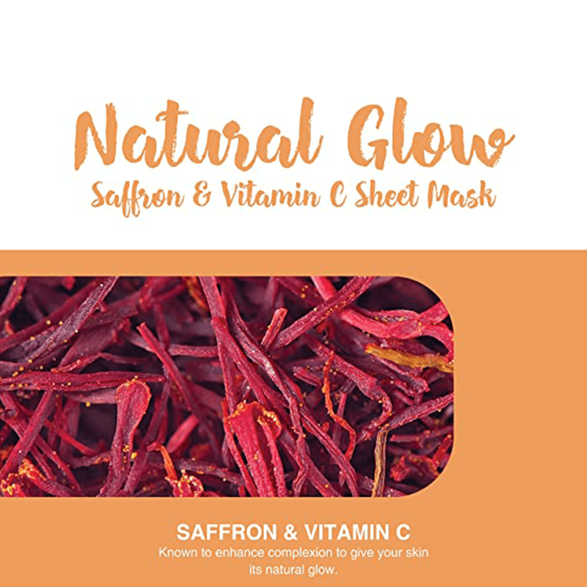 Himalaya Natural Glow Saffron & Vitamin C Sheet Mask - 30ml (Pack of 3)