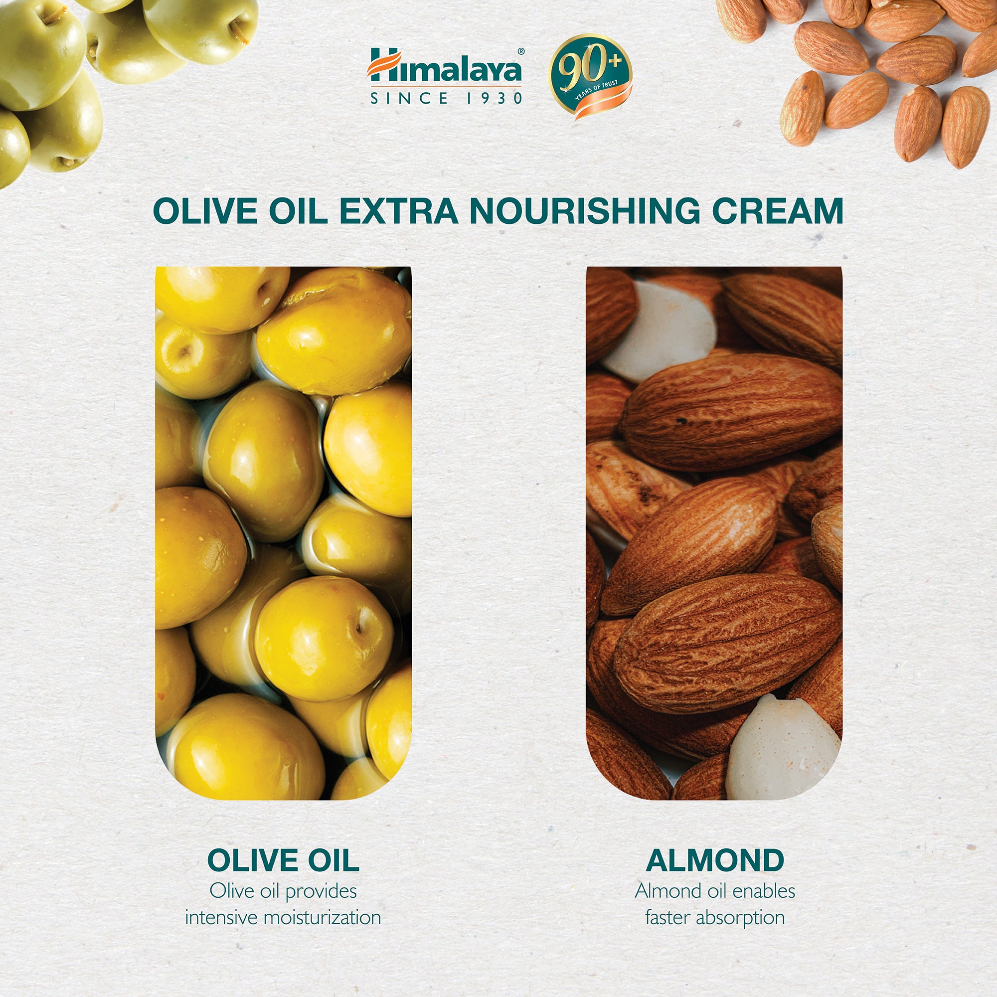 Himalaya Olive Extra Nourishing Cream - 50ml (Pack of 2)