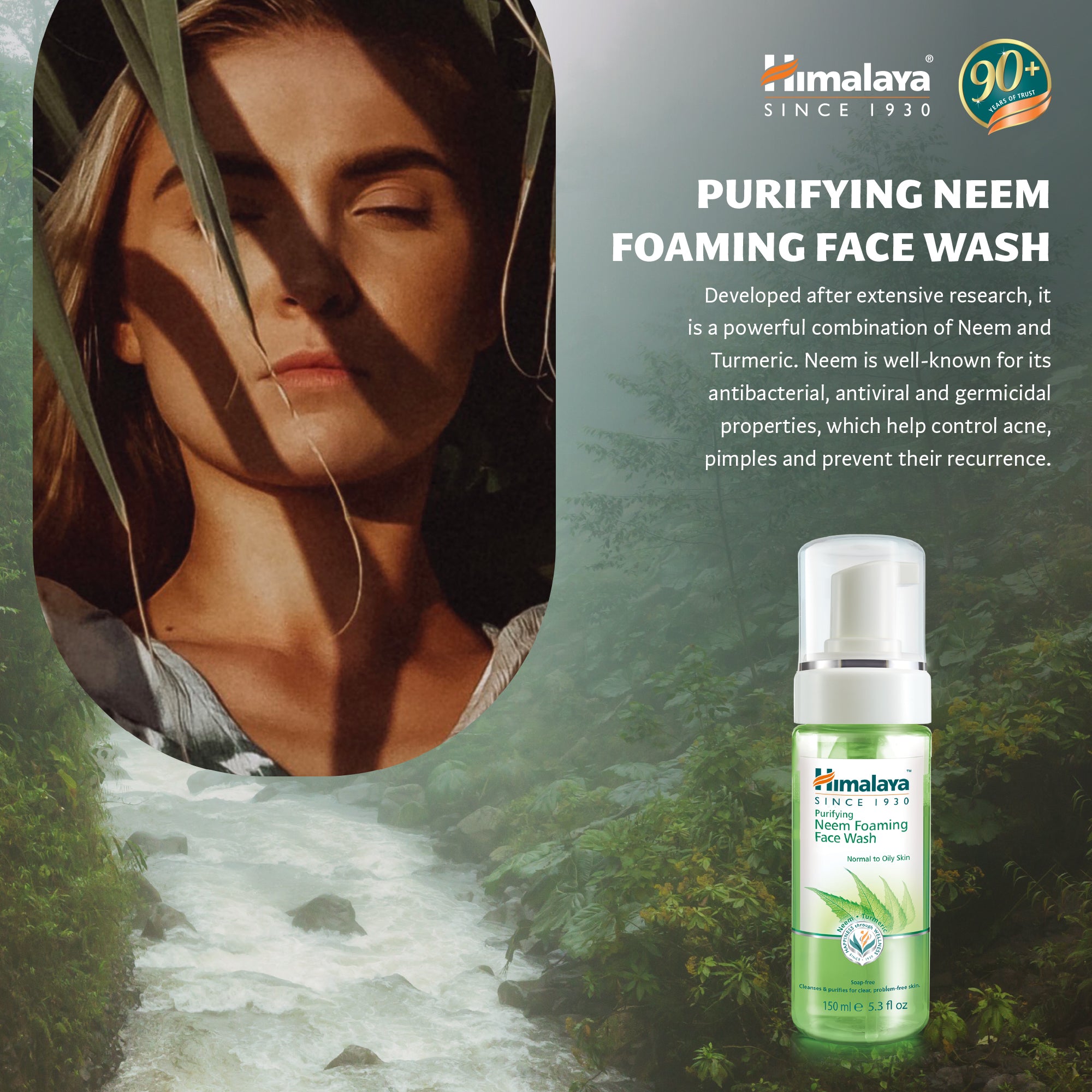 Himalaya Purifying Neem Foaming Face Wash - 150ml (Pack of 3)