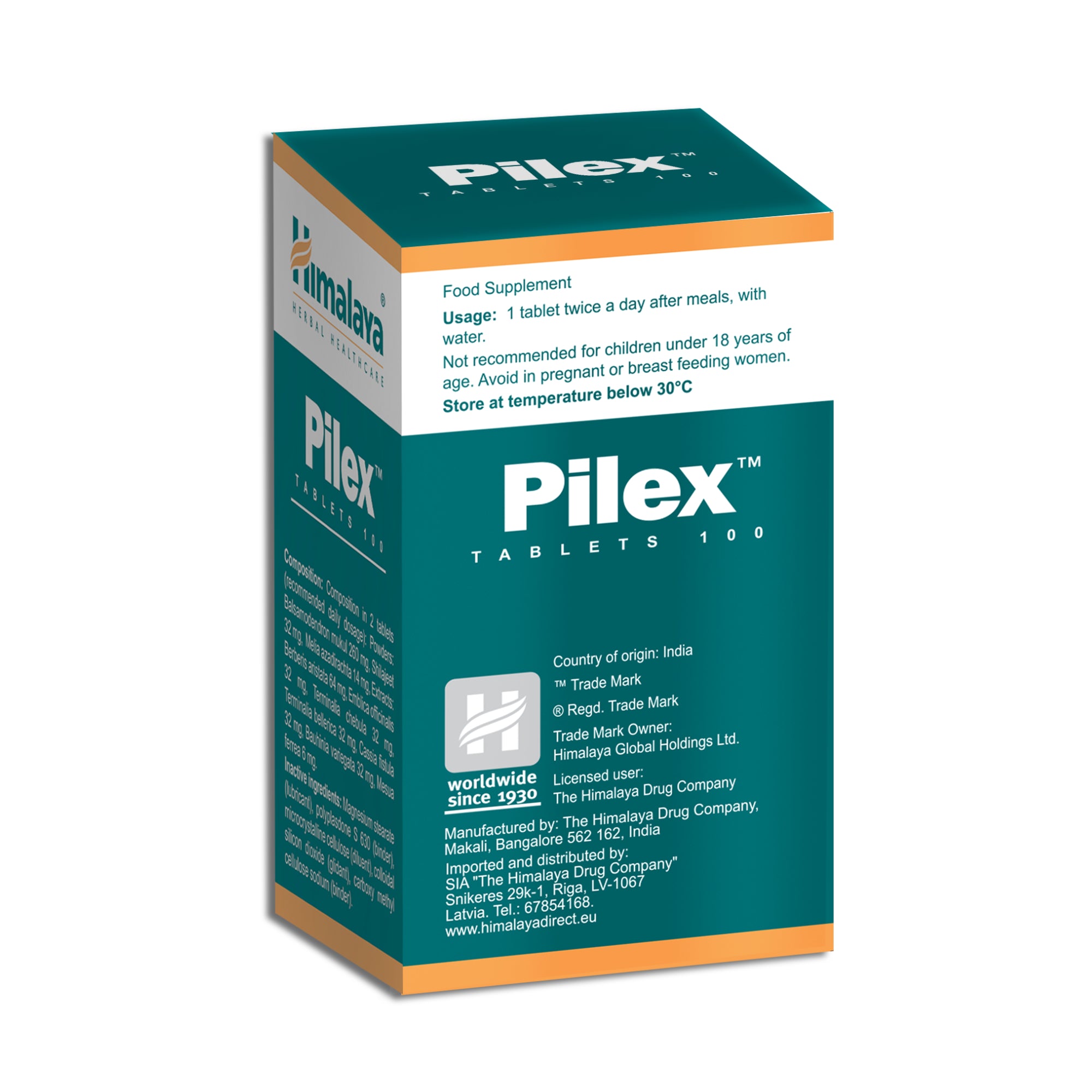 Himalaya Pilex - 100 Tablets