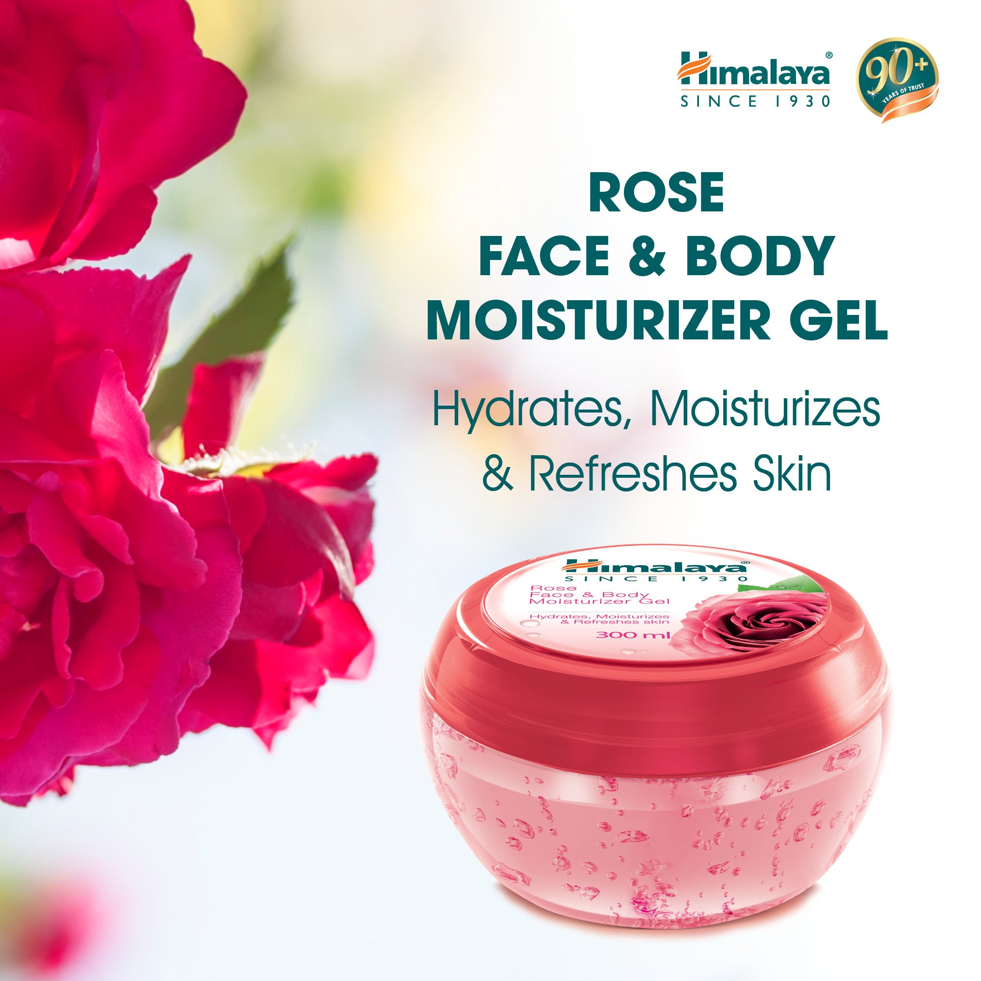 Himalaya Rose Face & Body Moisturizer Gel - 300ml