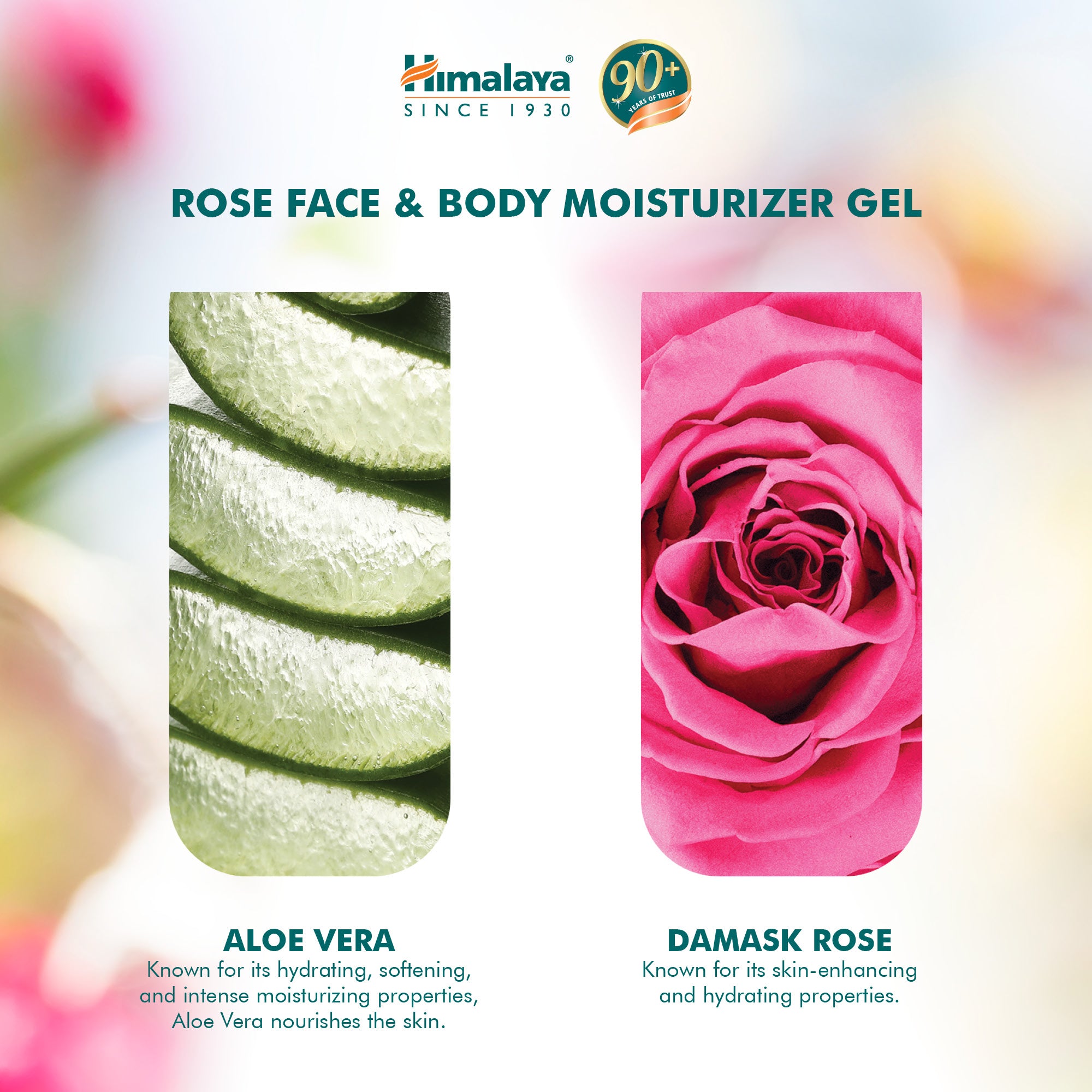 Himalaya Rose Face & Body Moisturizer Gel - 300ml
