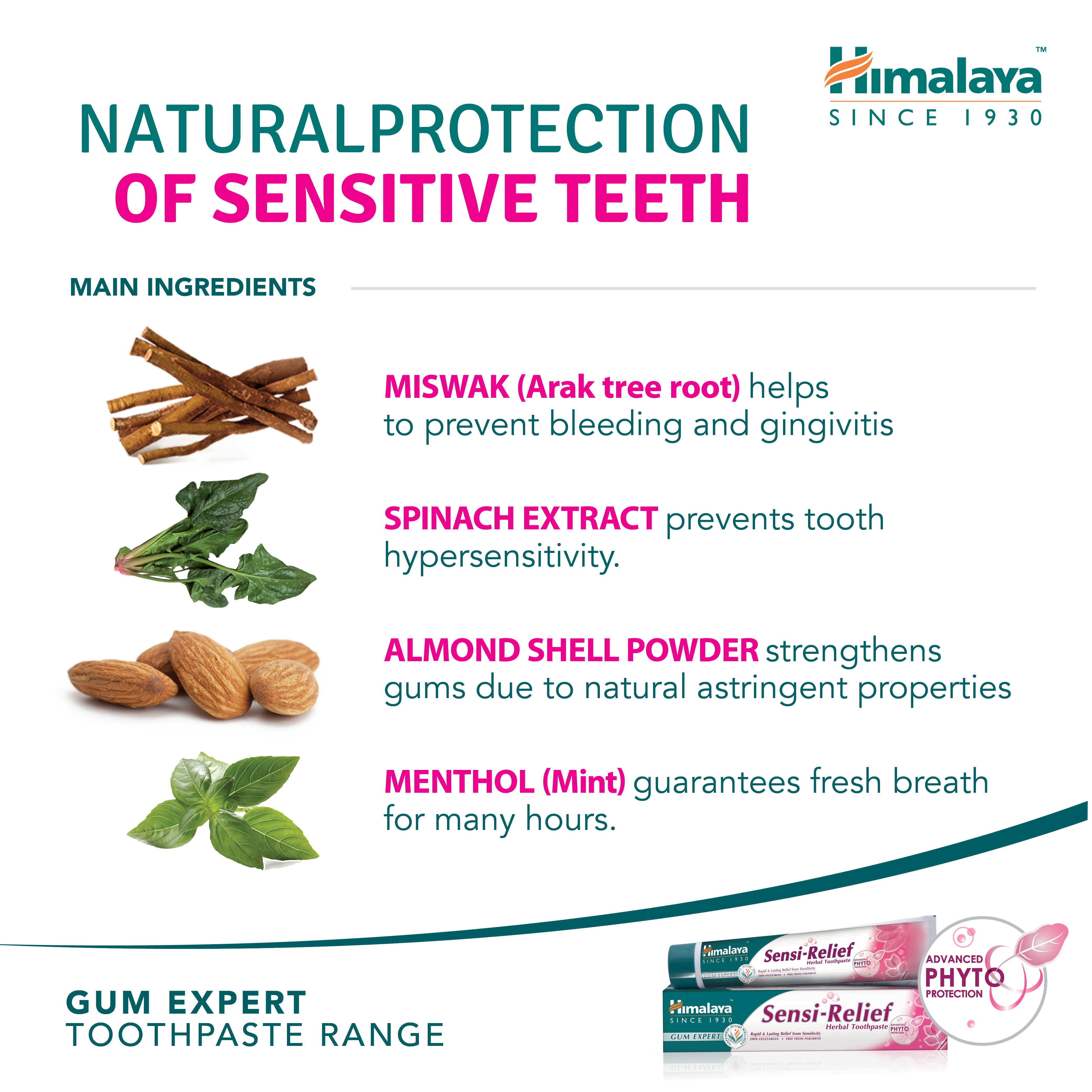 Himalaya Gum Expert Herbal Toothpaste - Sensi Relief - 75ml (Pack of 2)