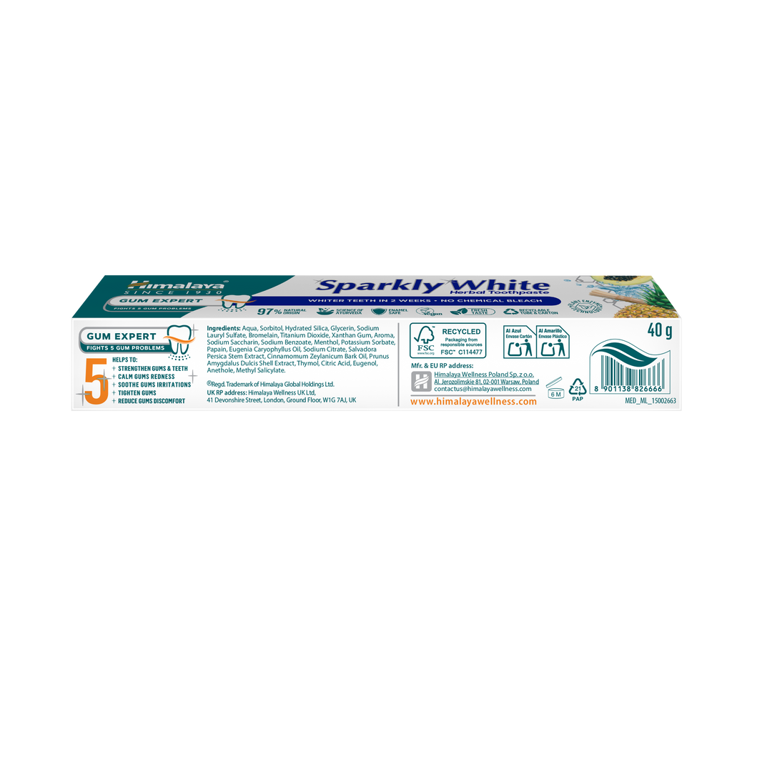 Himalaya Gum Expert Ziołowa pasta do zębów - Olśniewająca Biel - 75 ml