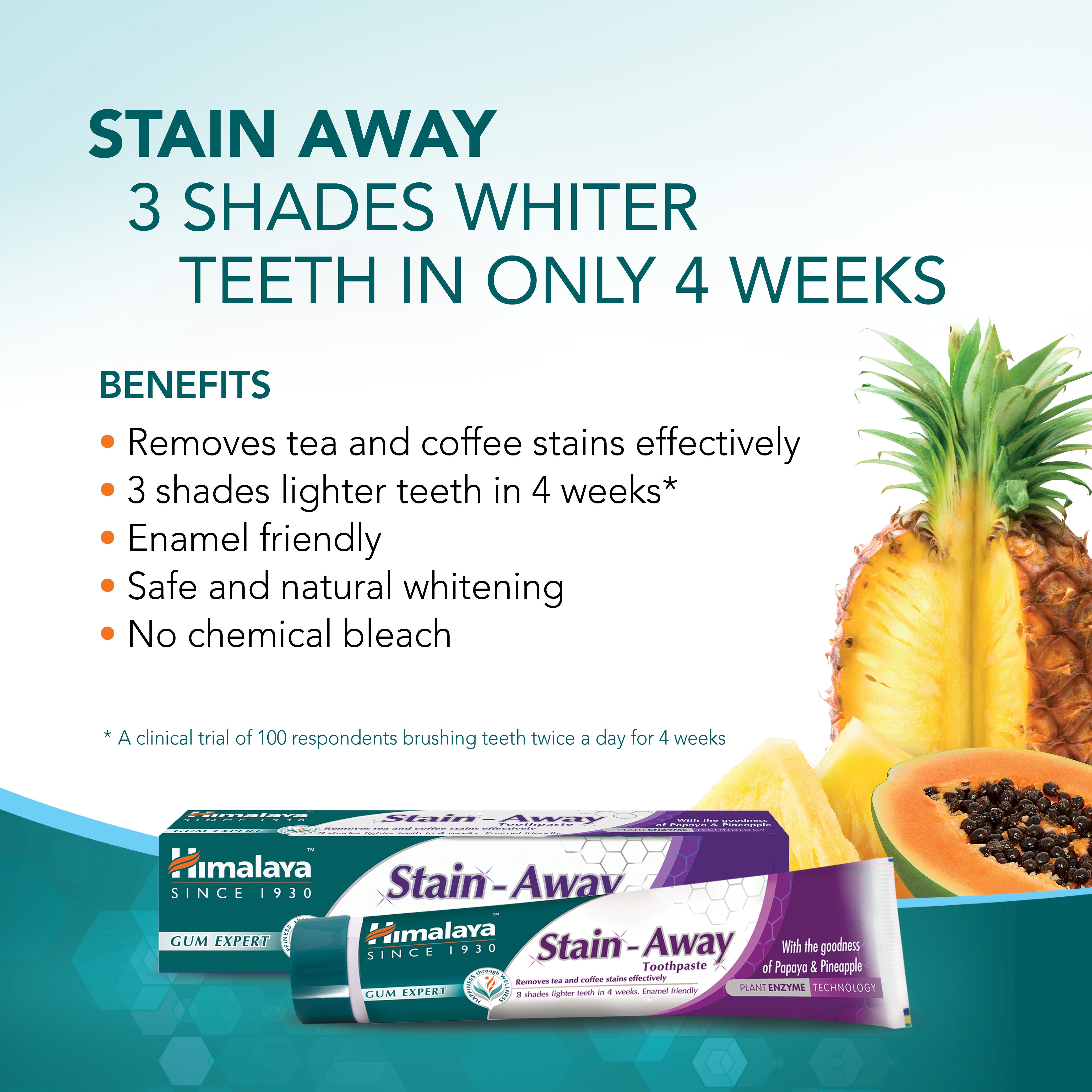 Himalaya Gum Expert Herbal Toothpaste - Stain Away - 75ml (Pack of 3)