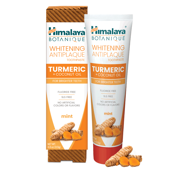 Himalaya Botanique Whitening Antiplaque Toothpaste Turmeric + Coconut Oil 113G