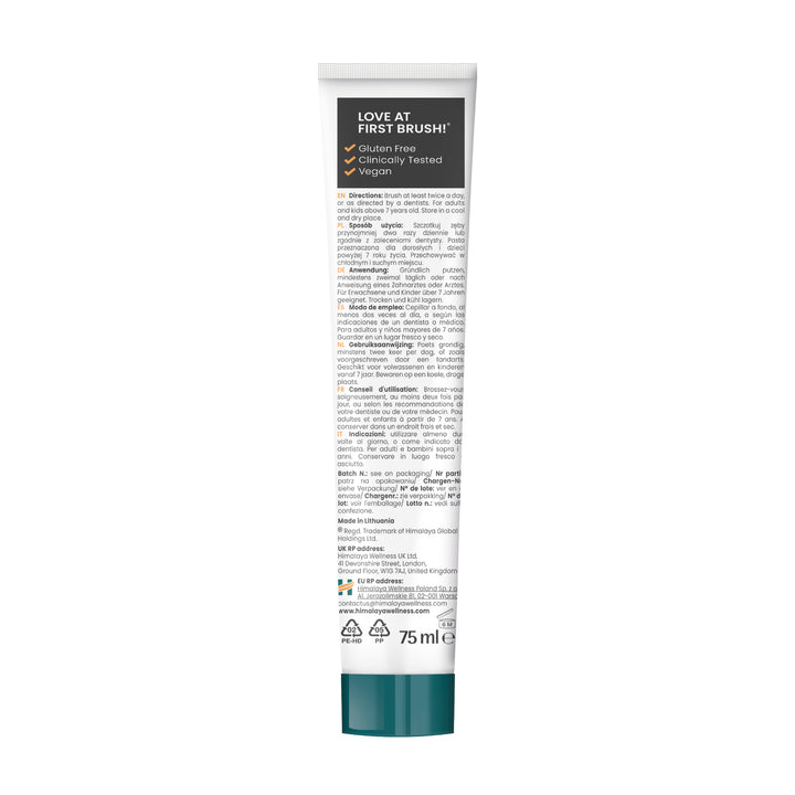 Himalaya Botanique Whitening Antiplaque Toothpaste Charcoal + Black Seed Oil 75 ml