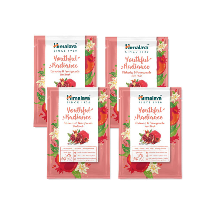 Himalaya Youthful Radiance Edelweiss & Pomegranate Sheet Mask - 30ml