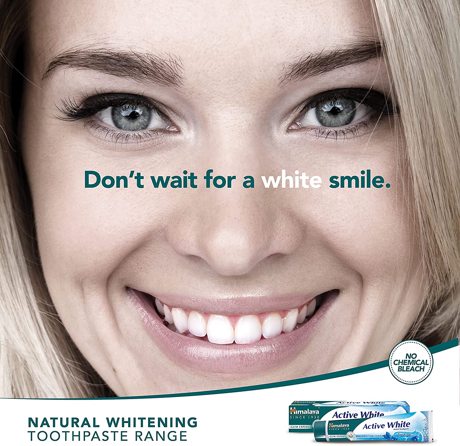 Gum Expert Herbal Toothpaste - Himalaya Active White Fresh Gel - White Smile