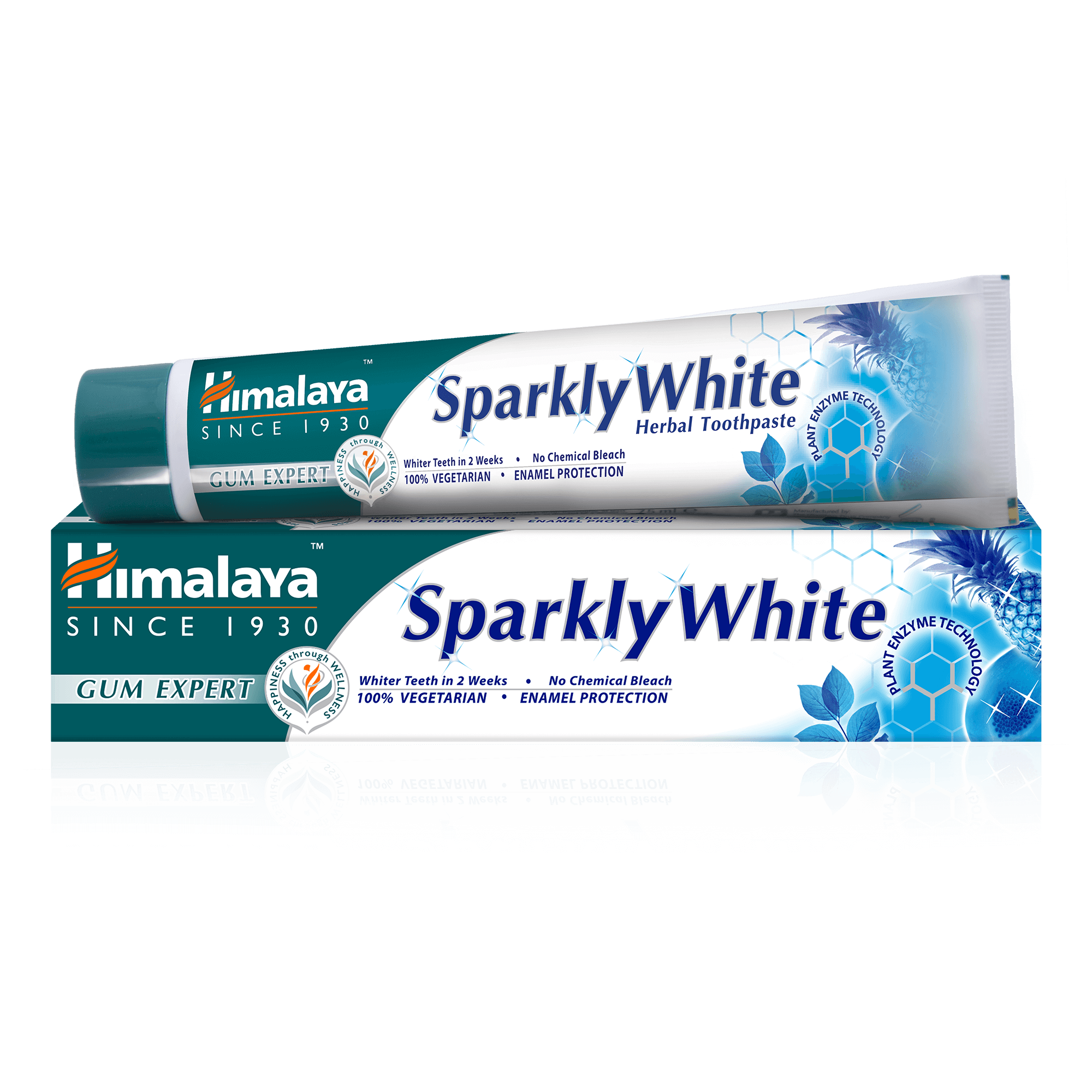 Himalaya Sparkly White - Gum Expert Herbal Toothpaste Tube and Pack