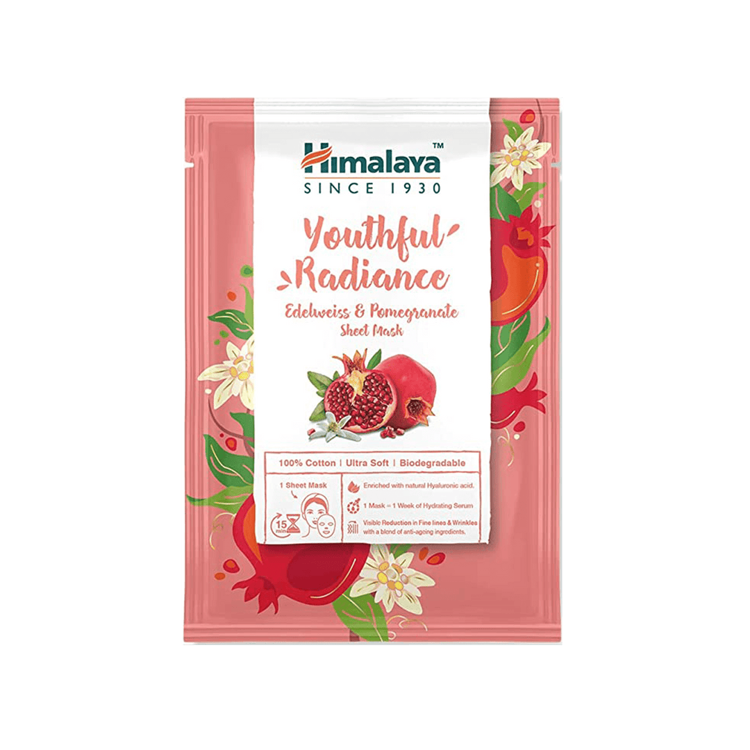 Youthful Radiance Edelweiss & Pomegranate Sheet Mask 30ml